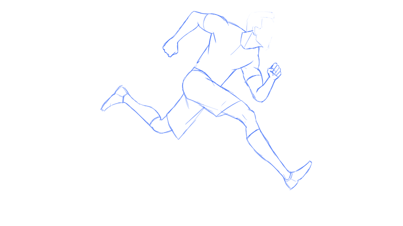 Harry Kane Run Cycle animation roughs