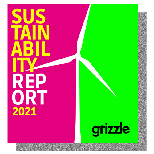 Grizzle Animation Studio Sustainability Report 2021 front cover